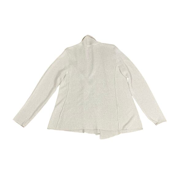 Eileen Fisher Light Cream Open Cardigan - Picture 4 of 7